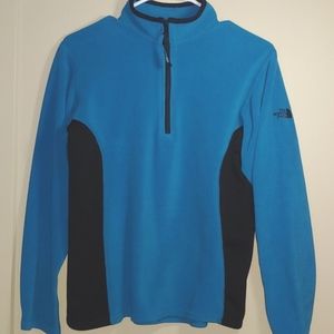 The North face women's fleece 1/4 zip up fleece sweater size large
